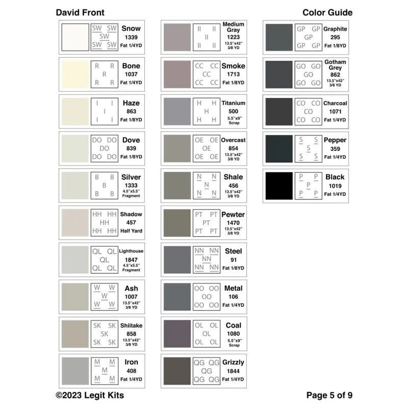 David Front Quilt Kit QK056