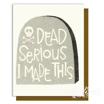 Dead Serious - Risograph Greeting Card