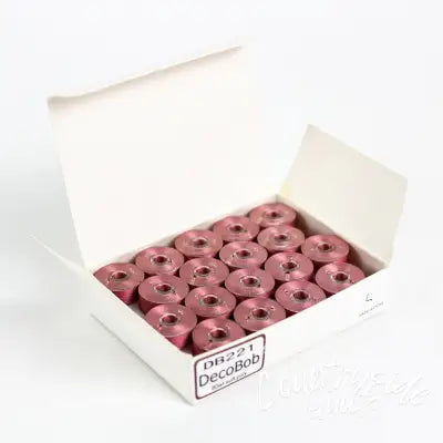 DecoBob Prewound Bobbins Size L 36ct Dusty Rose