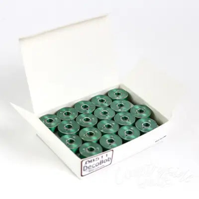 DecoBob Prewound Bobbins Size L 36ct Emerald Green