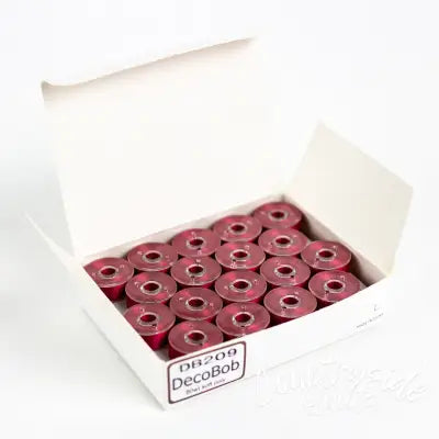 DecoBob Prewound Bobbins Size L 36ct Raspberry