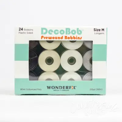DecoBob Prewound Bobbins Size M 24ct Basic