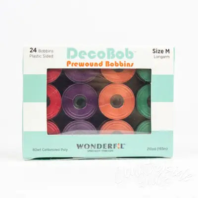 DecoBob Prewound Bobbins Size M 24ct Gems