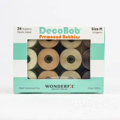 DecoBob Prewound Bobbins Size M 24ct Neutral