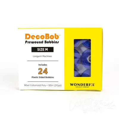 DecoBob Prewound Bobbins Size M 24ct Royal Blue