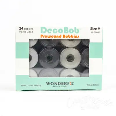 DecoBob Prewound Bobbins Size M 24ct Stone