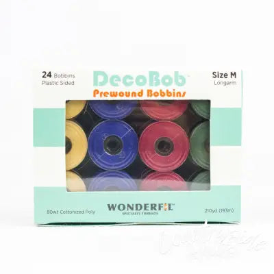 DecoBob Prewound Bobbins Size M 24ct Xmas