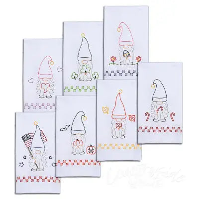 Decorative Hand Towel Set Holiday Gnomes
