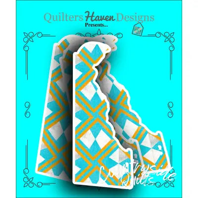 Delaware Quilt Sticker 6pk