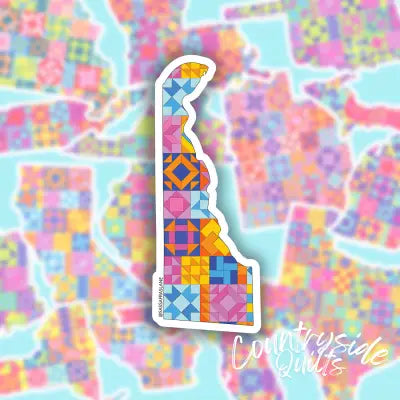 Delaware State Quilt Stickers 6pk