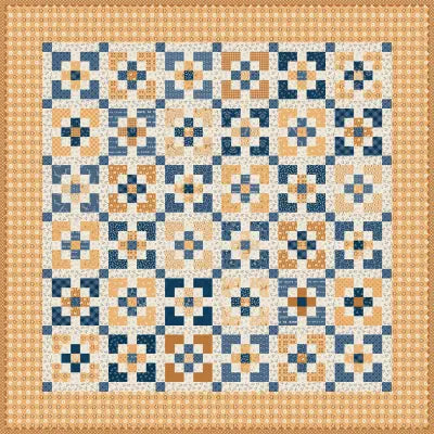 Denim & Daisy Charmed Table Topper or Baby Quilt Kit