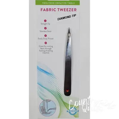 Diamond Thread Tweezers Red Stone