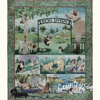 Dog Park Quilt Kit, Full kit with 7 patterns
