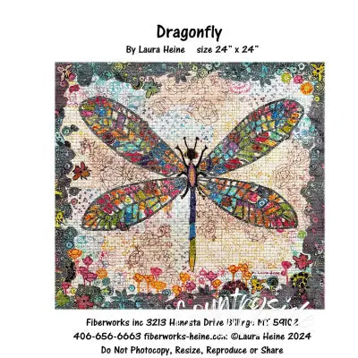 Dragonfly Collage Pattern by Laura Heine