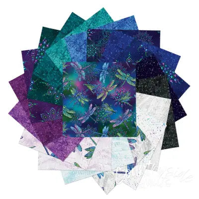 On Dragonfly Wings 10in Squares, 42pcs/bundle