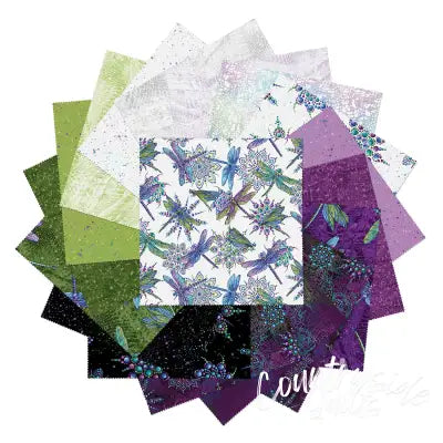 Dragonfly Wonder 10in Squares, 42pcs/bundle