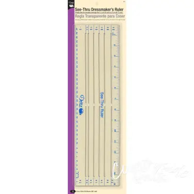 Dressmaker See-Thru Ruler 4in x 15in