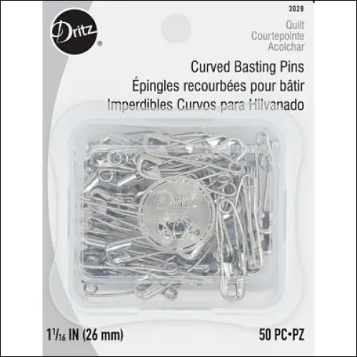 Dritz 1-1/16’’ Curved Basting Pins Nickel 50 pc 3028