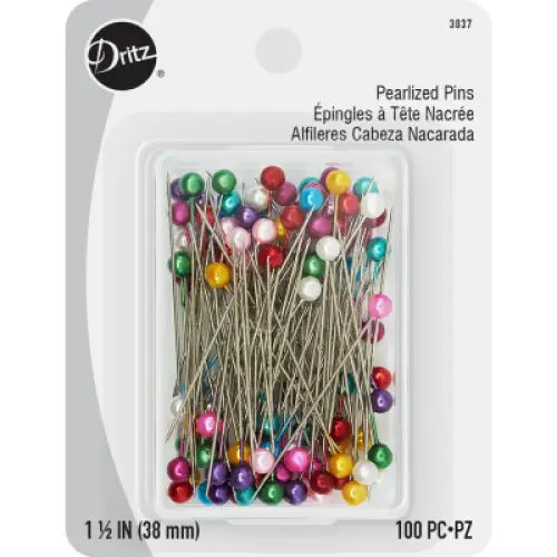 Dritz 1-1/2’’ Pearlized Pins Assorted 100 pc 3037