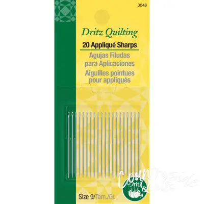 Dritz Appliqué Sharps Hand Needles Size 9 20 pc 3048