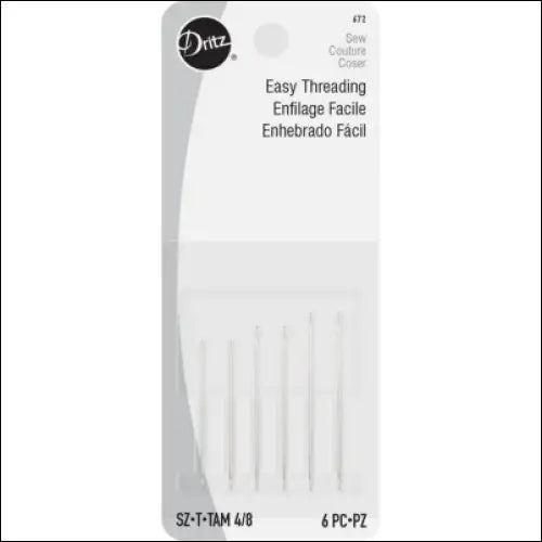 Dritz Easy Threading Hand Needles Size 4/8 6 pc 672