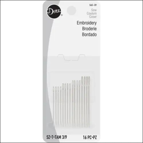 Dritz Embroidery Hand Needles Size 3/9 16 pc 56E-38