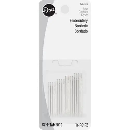 Dritz Hand Needles Embroidery Size 5/10 16 ct 56e-510