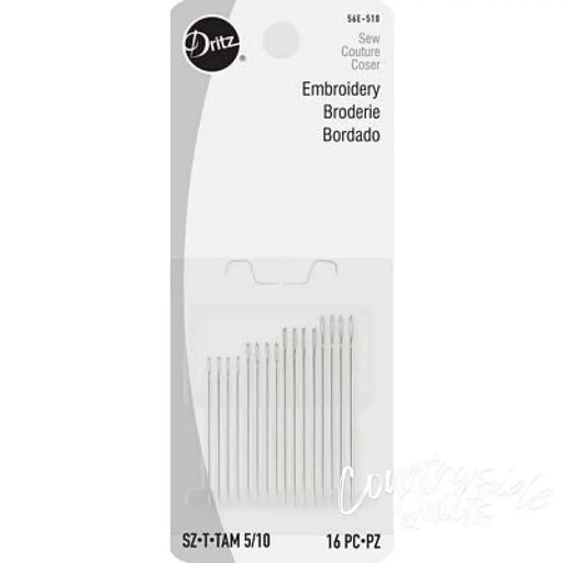 Dritz Hand Needles Embroidery Size 5/10 16 ct 56e-510