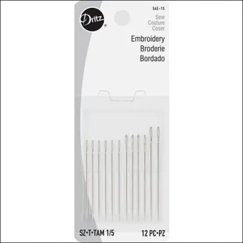 Dritz Needles Hand Embroidery Sz 1/5 56E-15