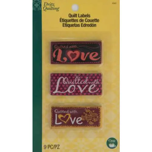 Dritz Sew-on Woven Quilt Labels Assorted 9 pc 3342