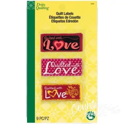 Dritz Sew-on Woven Quilt Labels Assorted 9 pc 3342