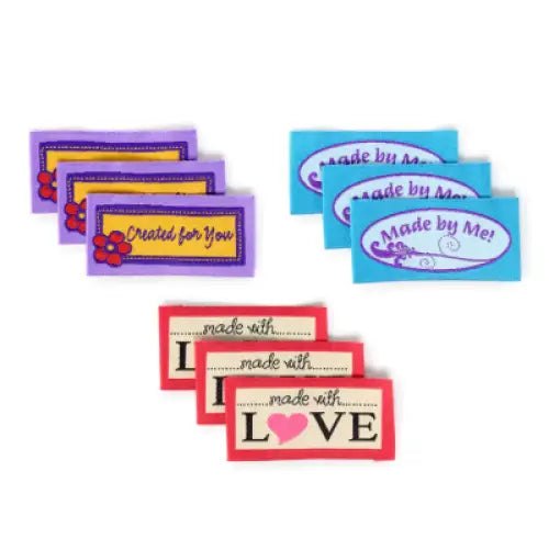 Dritz Sew-on Woven Quilt Labels Assorted 9 pc 3244