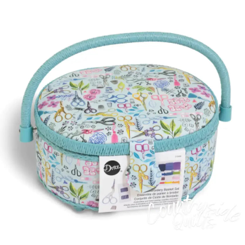 Dritz Sewing Basket Embroidery Set Small z10460