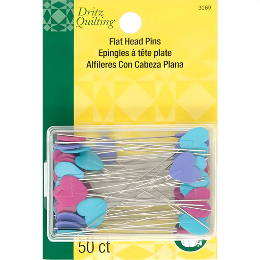 Drtiz 2’’ Flat Heart Head Pins Assorted 50 pc 3069