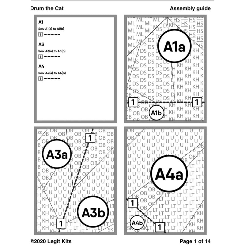 Drum the Cat Quilt Kit QK013