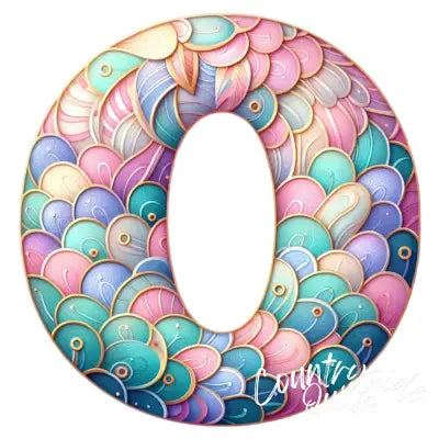 Mermaid Letter O Fabric Panel