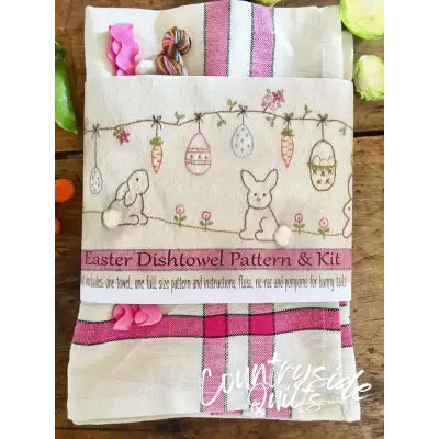 Easter Dishtowel Pattern and Floss Kit