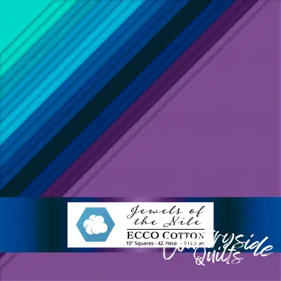 Ecco Cotton Solids Jewels of the Nile 10in Squares 42pc