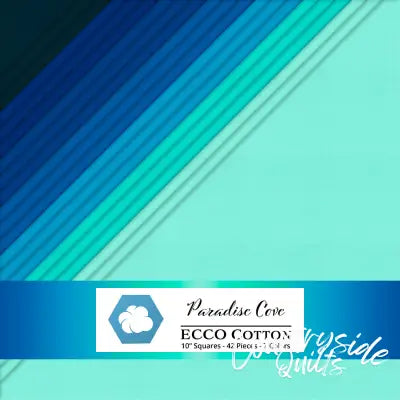 Ecco Cotton Solids Paradise Cove 10in Squares 42pc