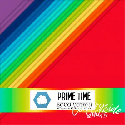 Ecco Cotton Solids Prime Time 10in Squares 42pc