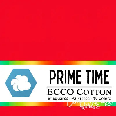 Ecco Cotton Solids Prime Time 5in Squares 42pc
