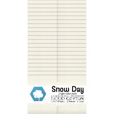 Ecco Cotton Solids Snow Day 2.5in Strips 40pc