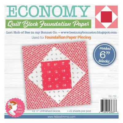Economy Quilt Block 6in Foundation Paper Pad by Lori Holt