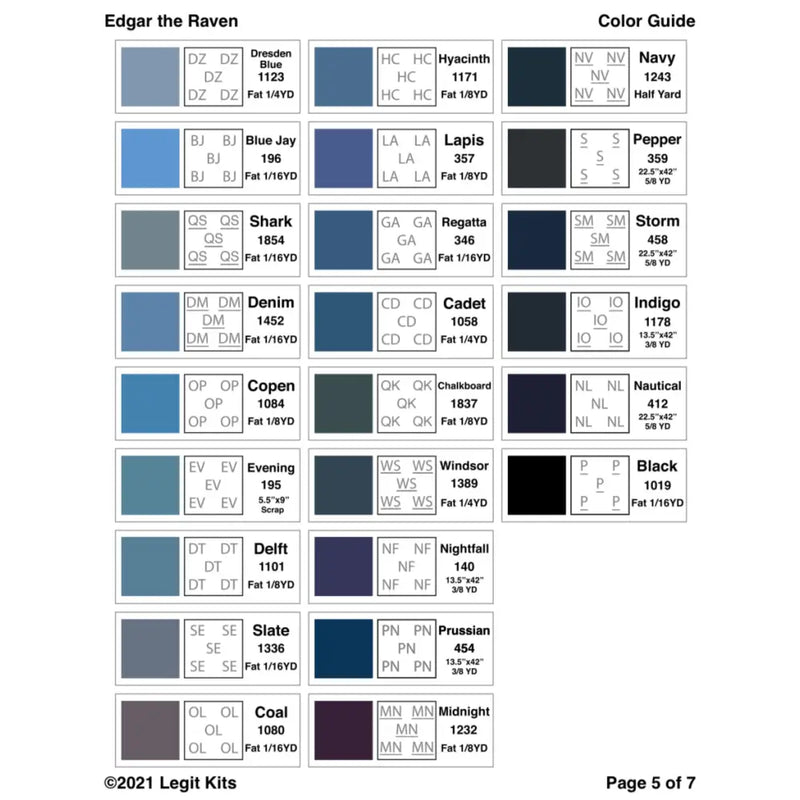 Edgar the Raven Quilt Kit QK025