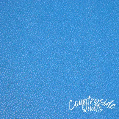 Electric Blue Pebble Faux Leather 1/2 Yard