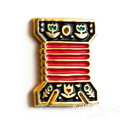 Embroidery Bobbin Enamel Pin