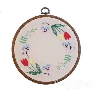 Embroidery Kit Botanical Wreath Tulip