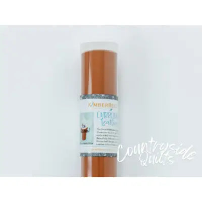 Embroidery Leather Camel Brown