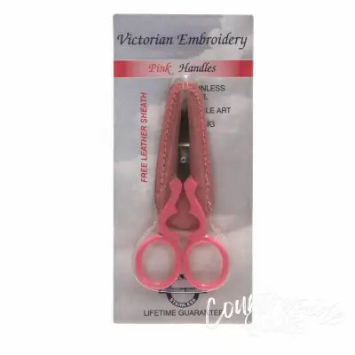 Embroidery Scissor 3 1/2in Victorian Style Pink