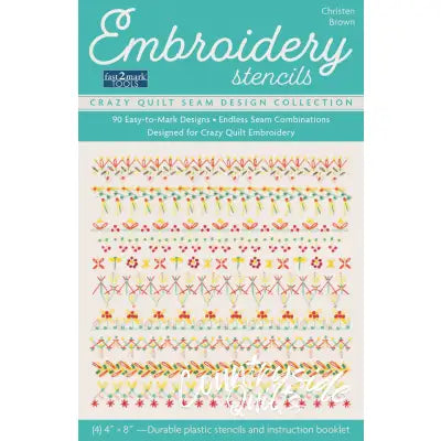 Embroidery Stencils Crazy Quilt Seam Design Collection